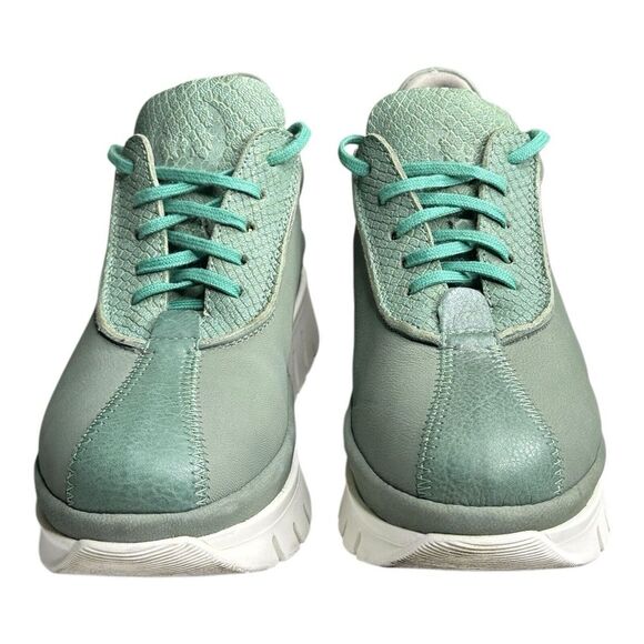 Fly London Bump Womens Green Platform Leather‎ Sneaker Size EU37 US7 M - Picture 2 of 13